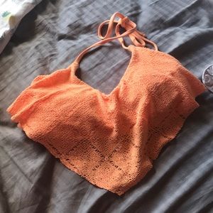 Flounced bikini top